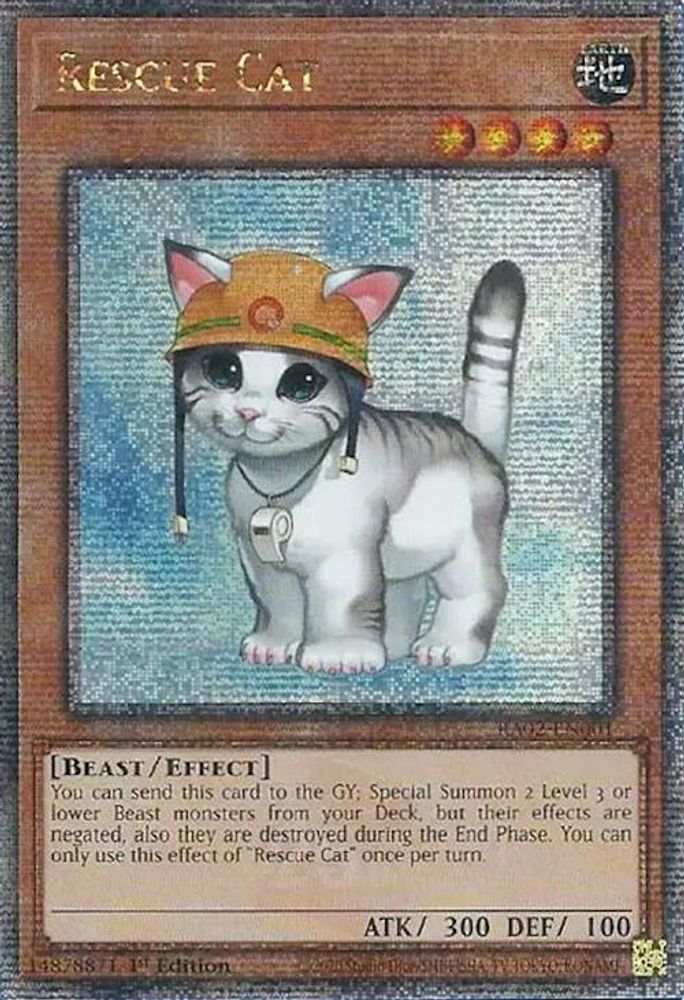 Rescue Cat (Quarter Century Secret Rare) (RA02-EN001) - Quarter Century Secret Rare