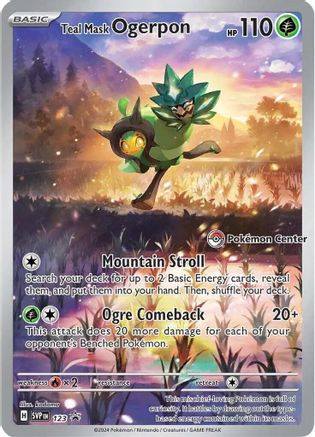 Teal Mask Ogerpon (Pokemon Center Exclusive) 123  - Holofoil - Promo