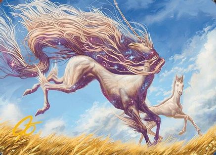 Nyxborn Unicorn Art Card (Gold-Stamped Signature) (ASMH3-001) - Art Series: Modern Horizons 3