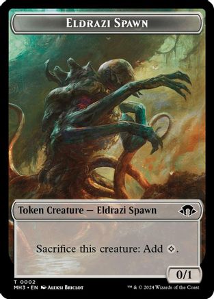 Eldrazi Spawn // Cat Warrior Double-Sided Token (MH3-2 // 5) - Modern Horizons 3 Foil