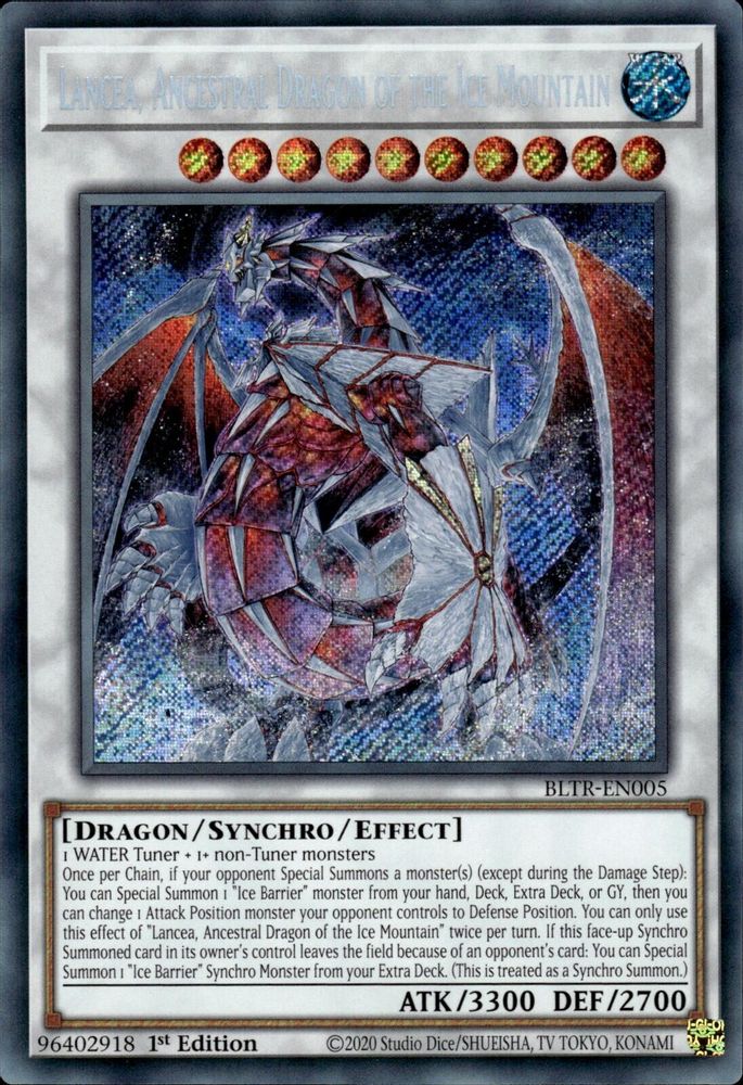 Lancea, Ancestral Dragon of the Ice Mountain (BLTR-EN005) - Secret Rare