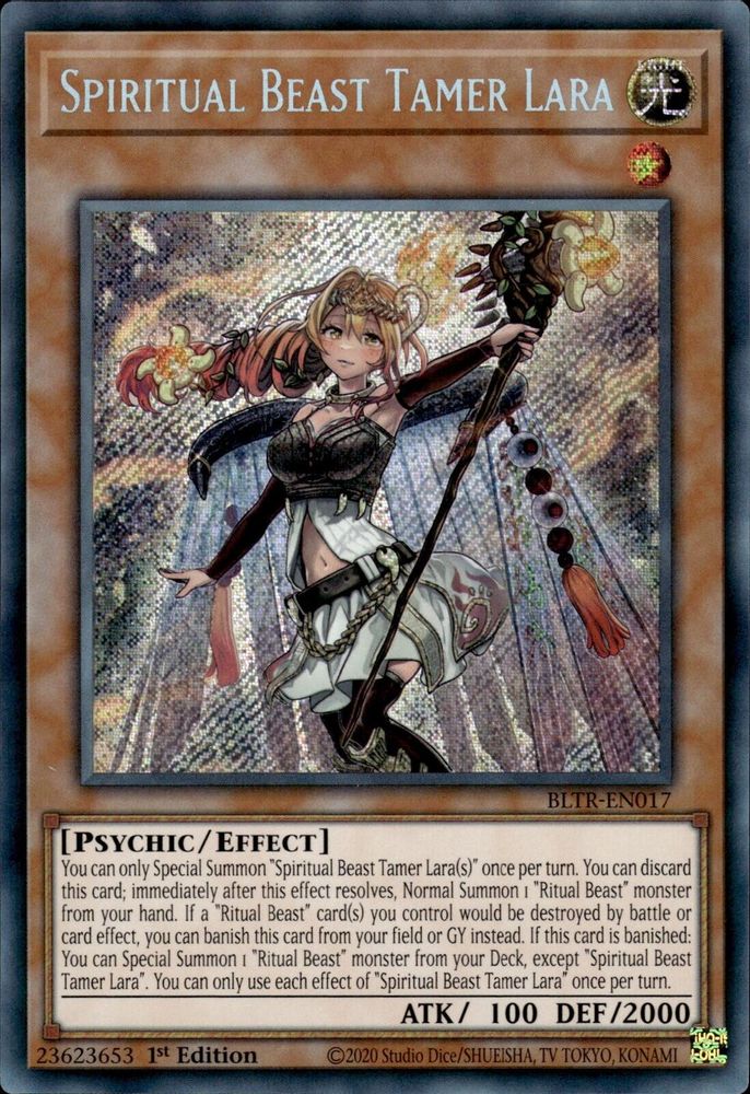 Spiritual Beast Tamer Lara (BLTR-EN017) - Secret Rare