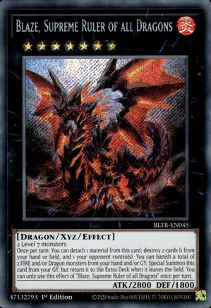 Blaze, souverain suprême de tous les dragons [BLTR-EN045] Secret Rare 