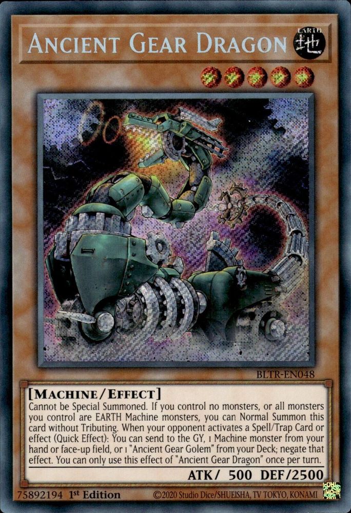 Ancient Gear Dragon (BLTR-EN048) - Secret Rare