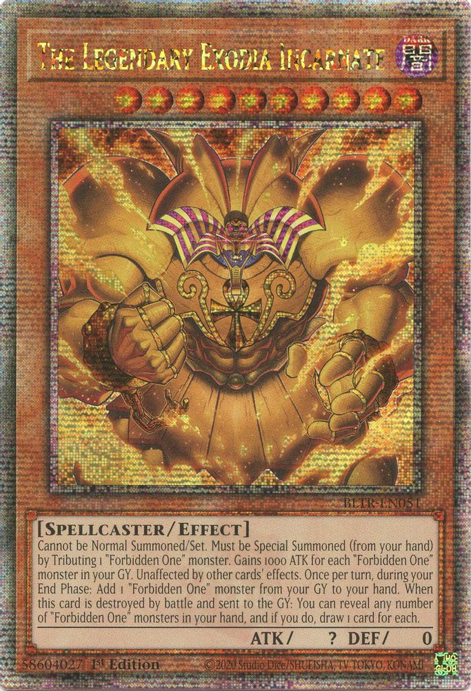 Le légendaire Exodia incarné (Quarter Century Secret Rare) [BLTR-EN051] Quarter Century Secret Rare 