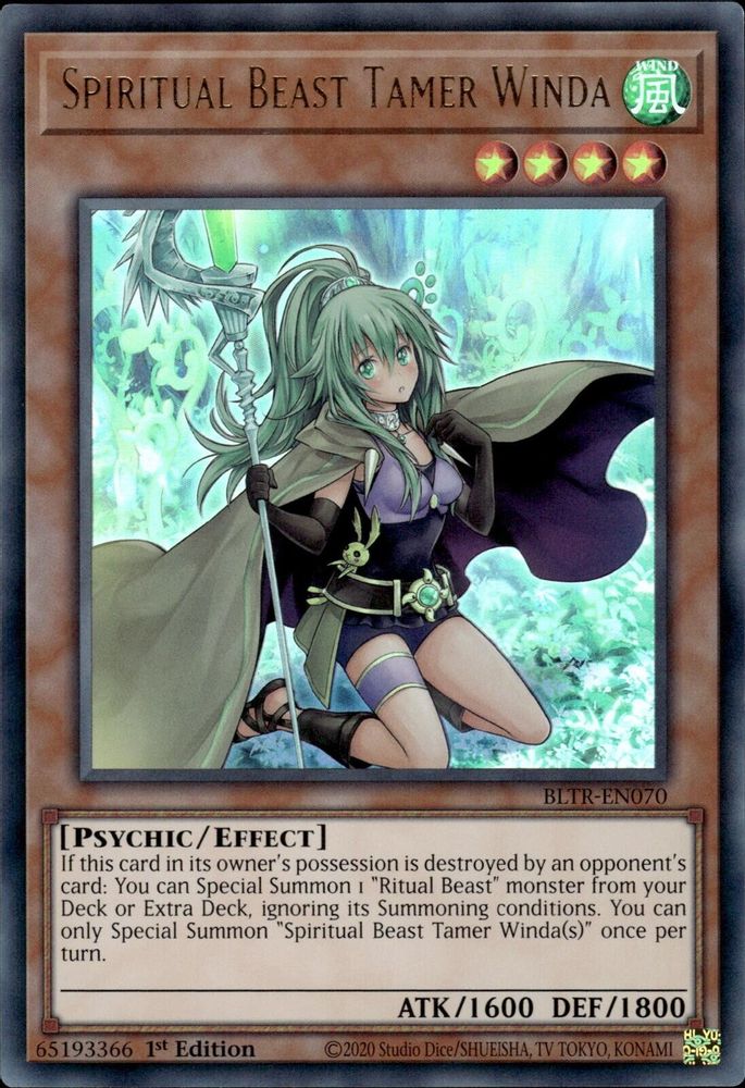 Spiritual Beast Tamer Winda (BLTR-EN070) - Ultra Rare