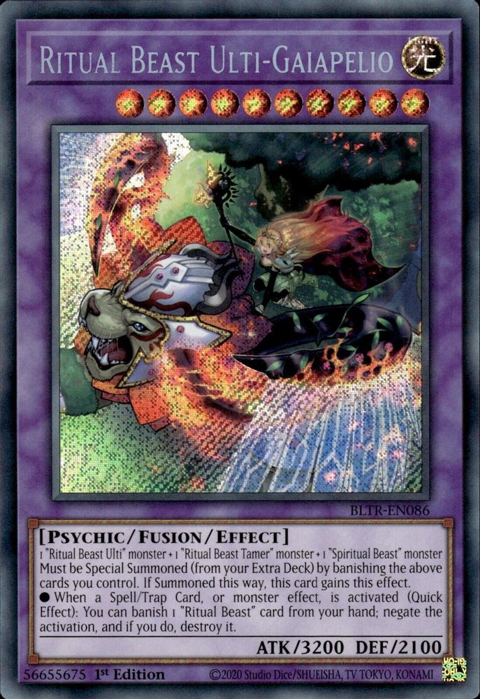 Ritual Beast Ulti-Gaiapelio (BLTR-EN086) - Secret Rare