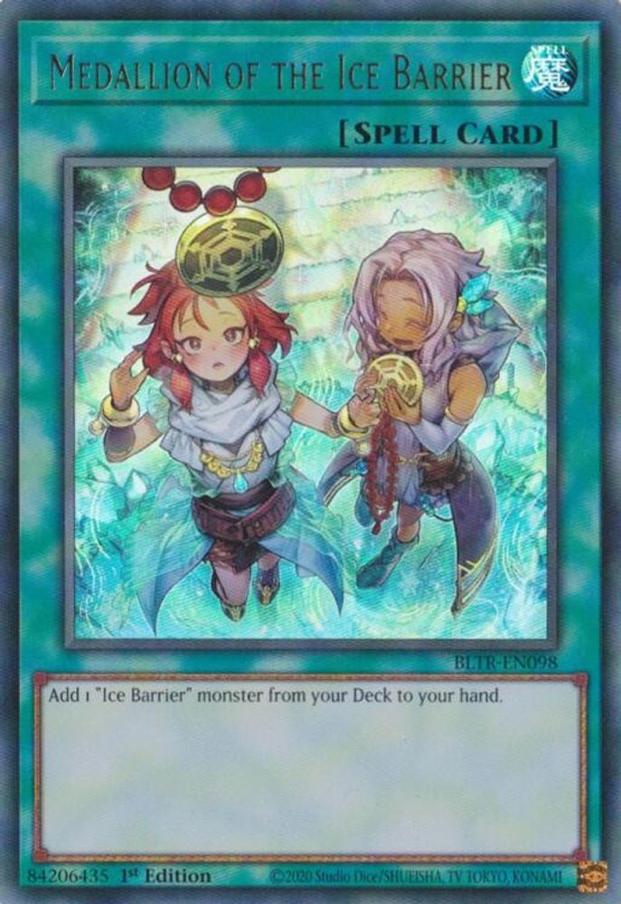 Medallion of the Ice Barrier (Alternate Art) (BLTR-EN098) - Ultra Rare