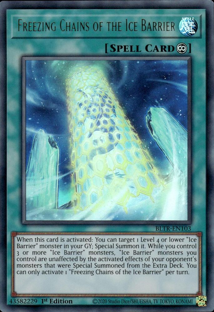 Freezing Chains of the Ice Barrier (BLTR-EN103) - Ultra Rare