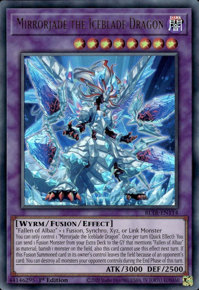 Mirrorjade the Iceblade Dragon (BLTR-EN114) - Ultra Rare