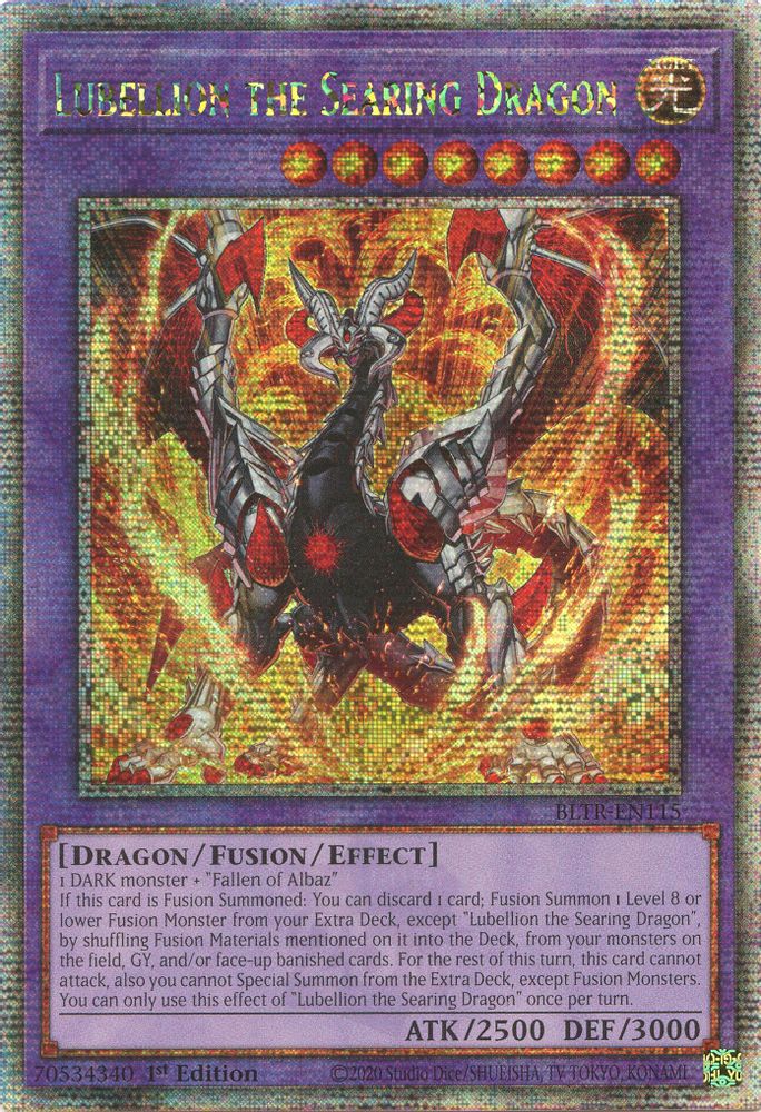 Lubellion the Searing Dragon (Quarter Century Secret Rare) (BLTR-EN115) - Quarter Century Secret Rare