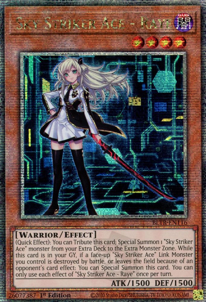 Sky Striker Ace - Raye (Alternate Art) (Quarter Century Secret Rare) (BLTR-EN116) - Quarter Century Secret Rare