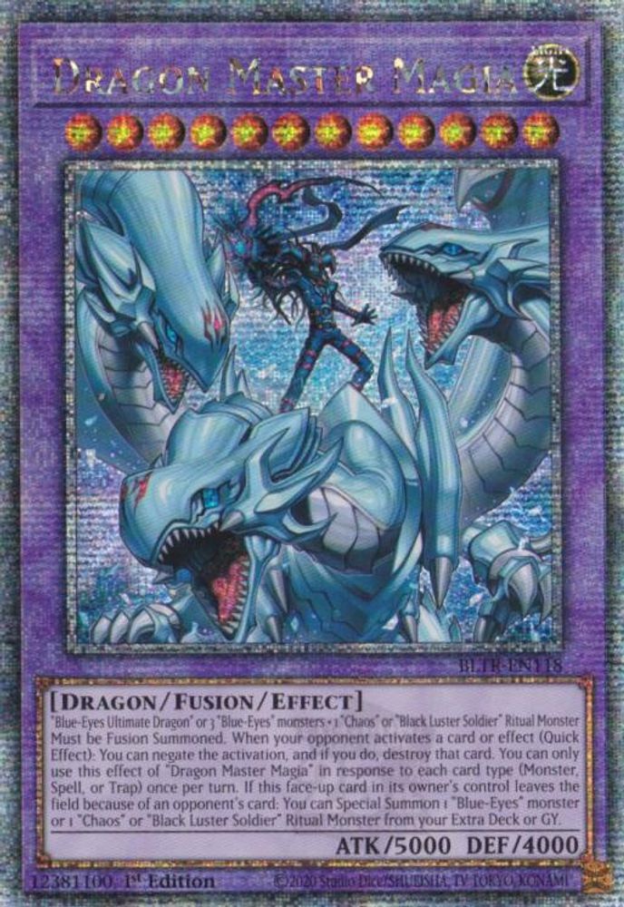 Dragon Master Magia (Quarter Century Secret Rare) (BLTR-EN118) - Quarter Century Secret Rare