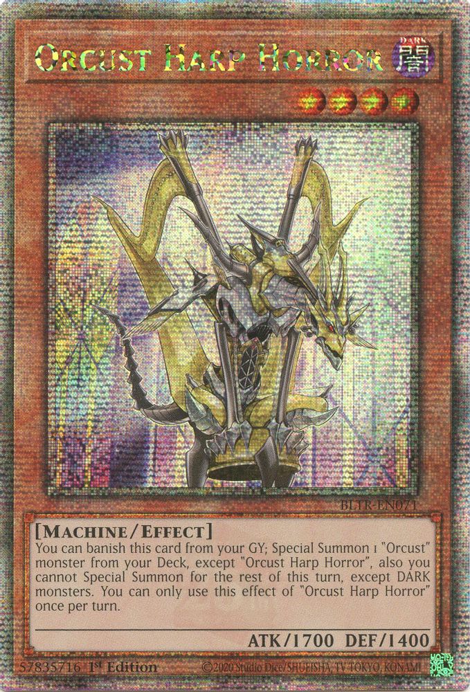 Orcust Harp Horror (Quart de siècle secret rare) [BLTR-EN071] Quart de siècle secret rare 
