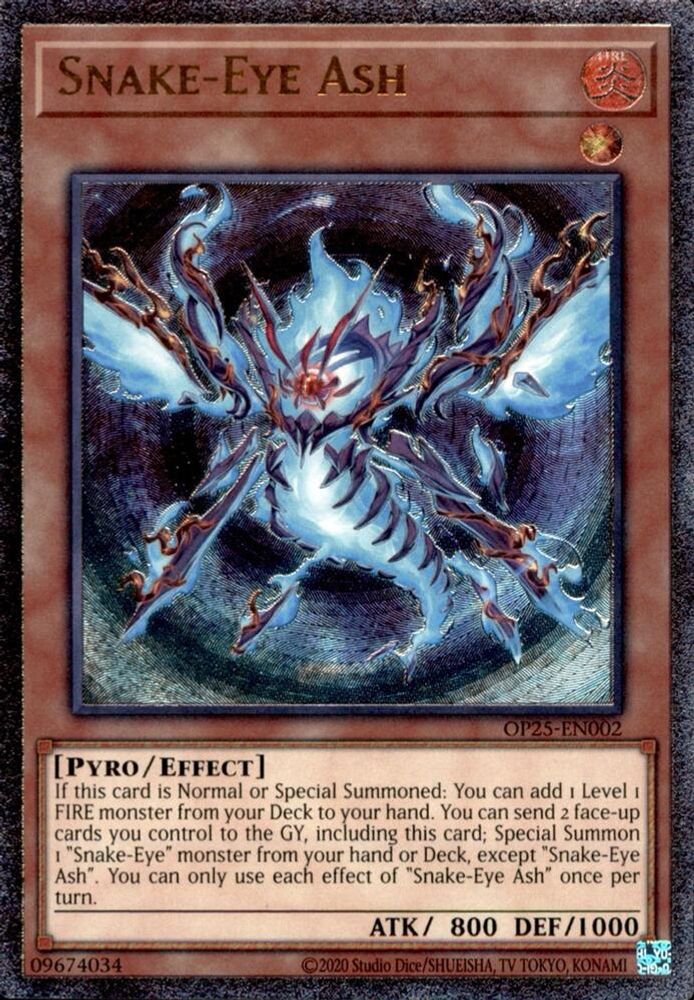 Snake-Eye Ash (UTR) (OP25-EN002) - Ultimate Rare