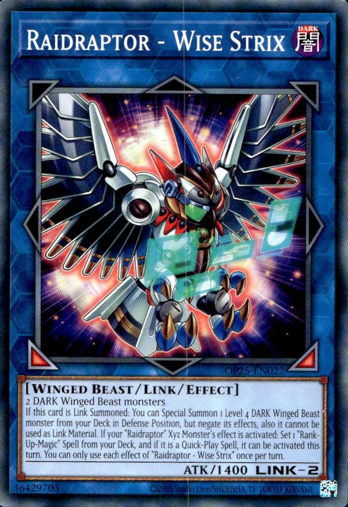 Raidraptor - Wise Strix (OP25-EN022) - Common