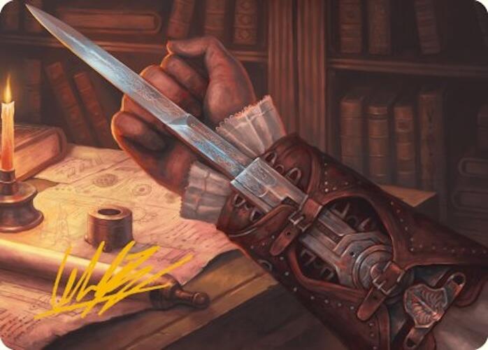 Carte artistique de la lame cachée (signature estampillée or) [Assassin's Creed Art Series] 