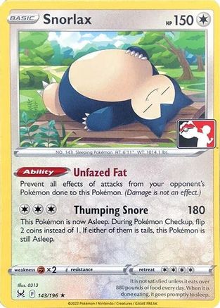 Snorlax 143/196  - Rare