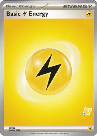 Énergie de foudre de base (004) (Timbre Pikachu #12) [Battle Academy 2024] 