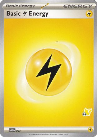 Énergie de foudre de base (004) (Timbre Pikachu #24) [Battle Academy 2024] 
