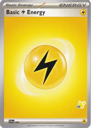 Énergie de foudre de base (004) (Timbre Pikachu #48) [Battle Academy 2024] 