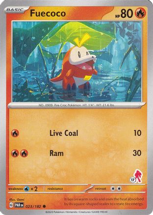 Fuecoco (023/182) (Timbre Armarouge #17) [Battle Academy 2024] 
