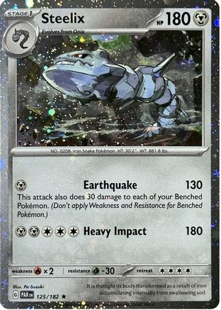 Steelix (125/182) (Cosmos Holo) [Écarlate et Violet : Faille paradoxale] 
