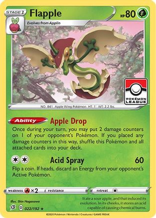 Flapple (League Promo) 022/192  - Reverse Holofoil - Promo