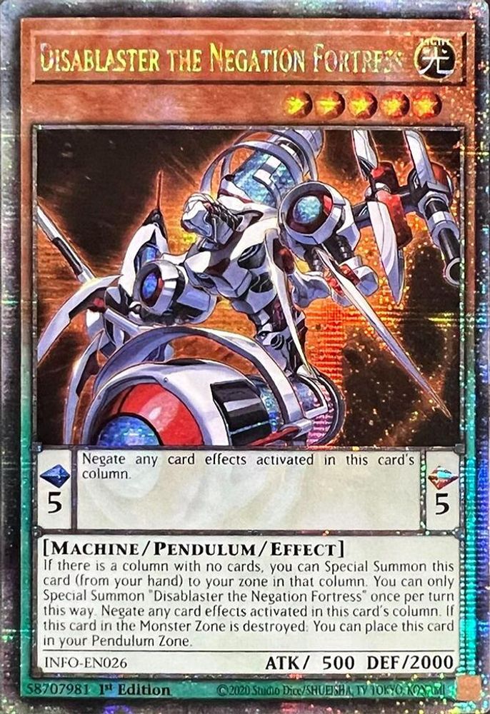 Disablaster the Negation Fortress (Quarter Century Secret Rare) (INFO-EN026) - Quarter Century Secret Rare