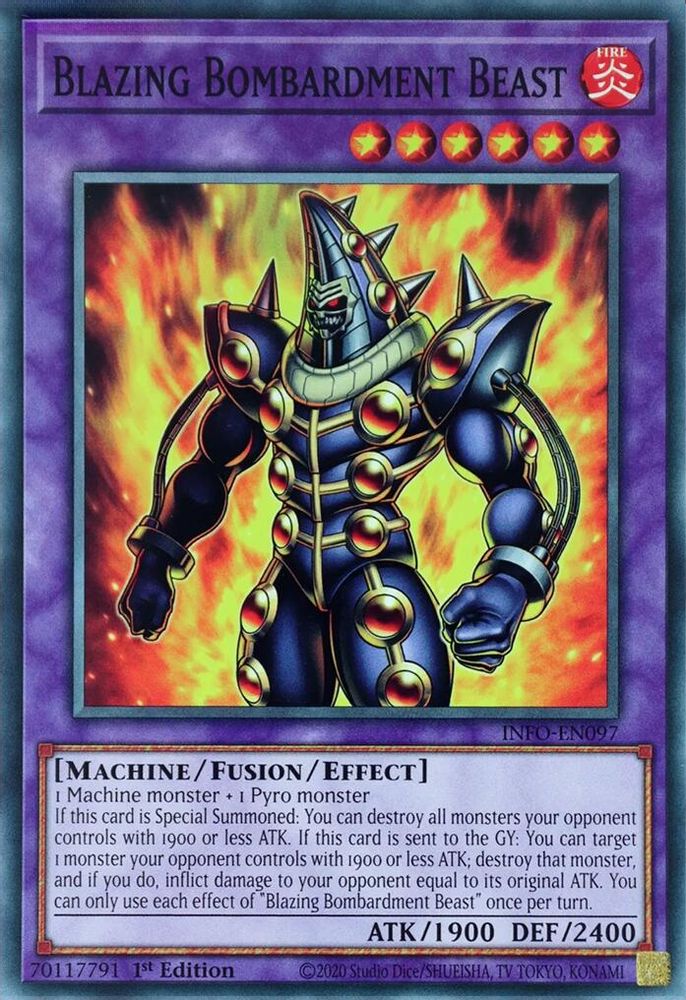 Blazing Bombardment Beast (INFO-EN097) - Common