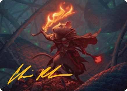 Emberheart Challenger Art Card (Gold-Stamped Signature) (ASBLB-019) - Art Series: Bloomburrow