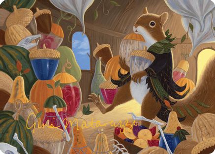 Stocking the Pantry Art Card (Gold-Stamped Signature) (ASBLB-024) - Art Series: Bloomburrow