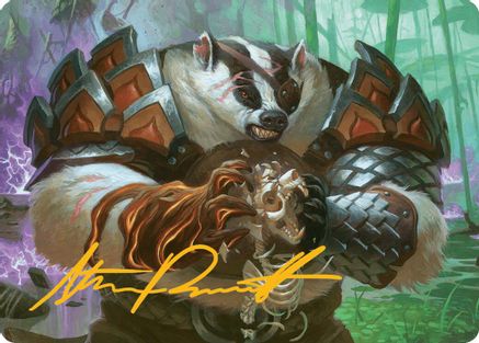 Hugs, Grisly Guardian Art Card (Gold-Stamped Signature) (ASBLB-027) - Art Series: Bloomburrow