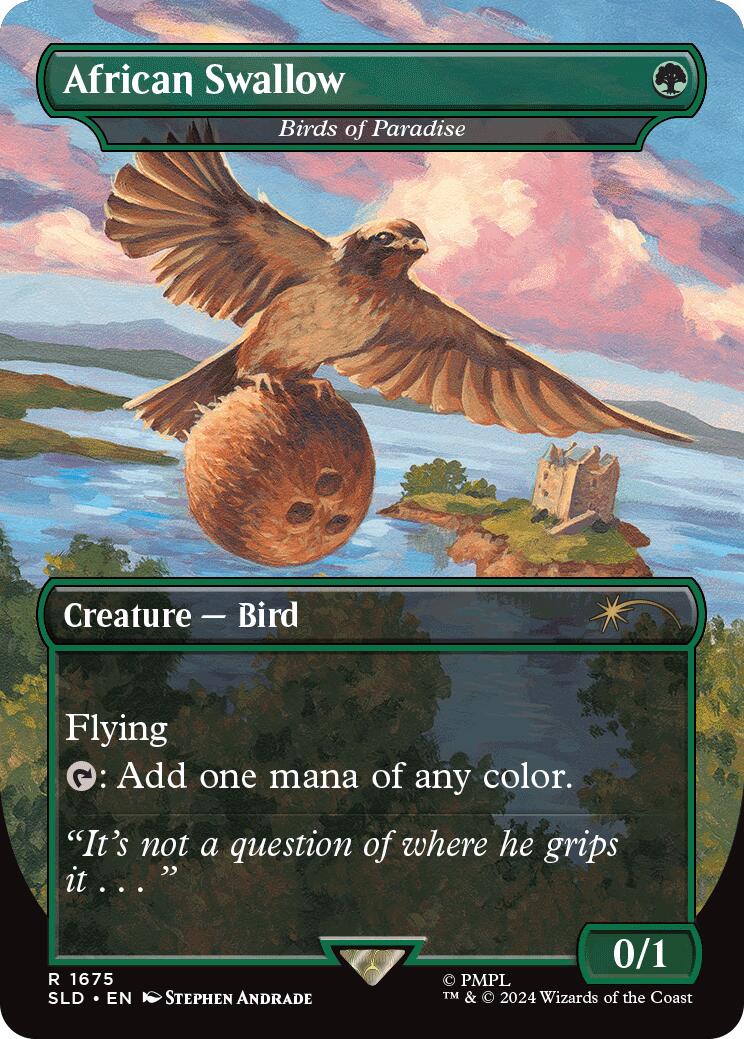 African Swallow - Birds of Paradise (SLD-1675) - Secret Lair Drop / African Swallow (Borderless)