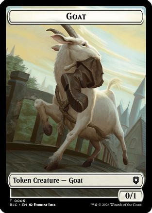Goat // Wolf (0032) Double-Sided Token (BLC-5 // 32) - Commander: Bloomburrow