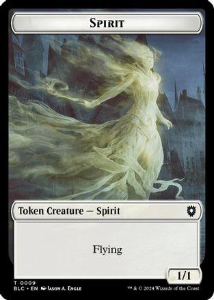 Spirit // Faerie Double-Sided Token (BLC-9 // 12) - Commander: Bloomburrow
