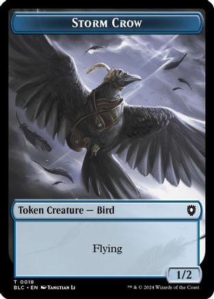 Storm Crow // Bird (003) Double-Sided Token (BLC-18 // 3) - Commander: Bloomburrow