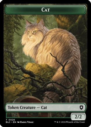 Cat // Beast (0025) Double-Sided Token (BLC-26 // 25) - Commander: Bloomburrow