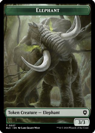 Elephant // Squid Double-Sided Token (BLC-27 // 17) - Commander: Bloomburrow