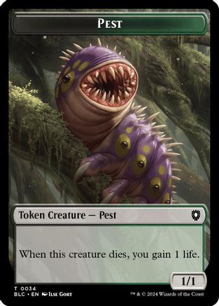 Pest // Shapeshifter Double-Sided Token (BLC-34 // 15) - Commander: Bloomburrow