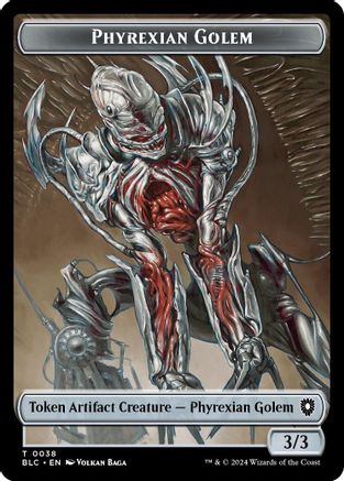 Phyrexian Golem // Faerie Double-Sided Token (BLC-38 // 12) - Commander: Bloomburrow