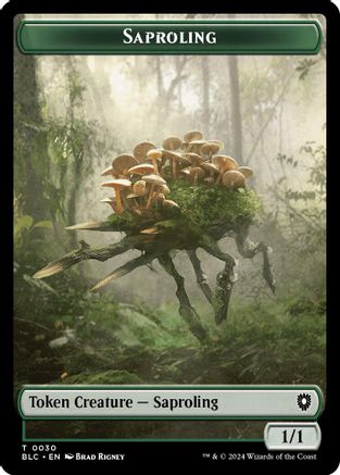 Saproling // Treasure Double-Sided Token (BLC-30 // 29) - Commander: Bloomburrow