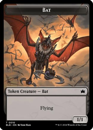 Bat // Warren Warleader Double-Sided Token (BLB-10 // 5) - Bloomburrow Foil