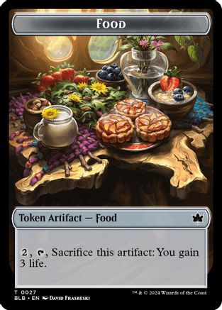 Food // Rust-Shield Rampager Double-Sided Token (BLB-27 // 22) - Bloomburrow Foil