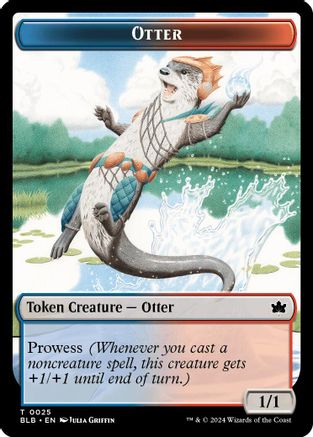 Otter // Thornplate Intimidator Double-Sided Token (BLB-25 // 16) - Bloomburrow Foil