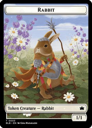 Rabbit // Splash Lasher Double-Sided Token (BLB-3 // 8) - Bloomburrow Foil