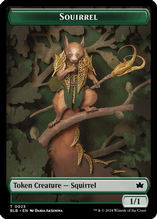 Squirrel // Starscape Cleric Double-Sided Token (BLB-23 // 15) - Bloomburrow Foil