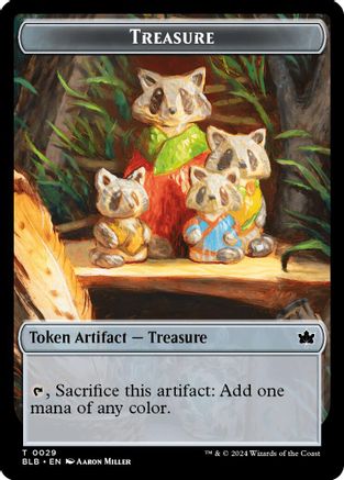 Treasure // Steampath Charger Double-Sided Token (BLB-29 // 19) - Bloomburrow Foil