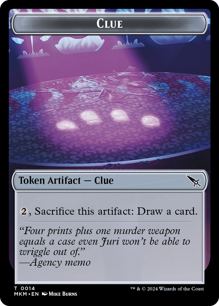 Mécanoptère (0020) // Indice (0014) Jeton double face [Meurtres à Karlov Manor Tokens] 