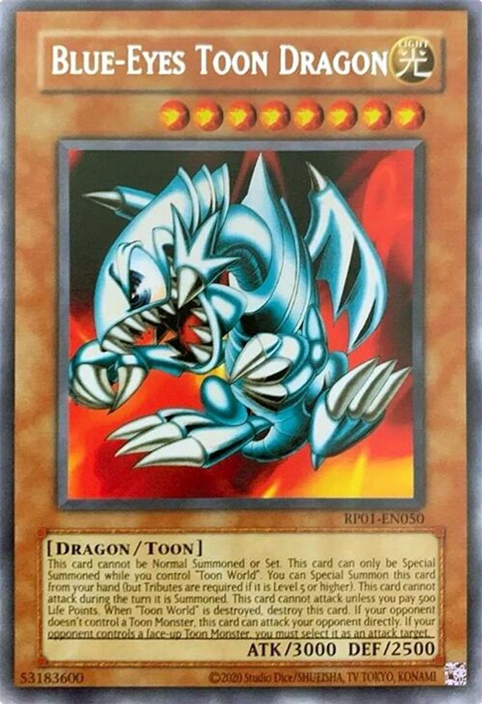 Blue-Eyes Toon Dragon (RP01-EN050) - Rare
